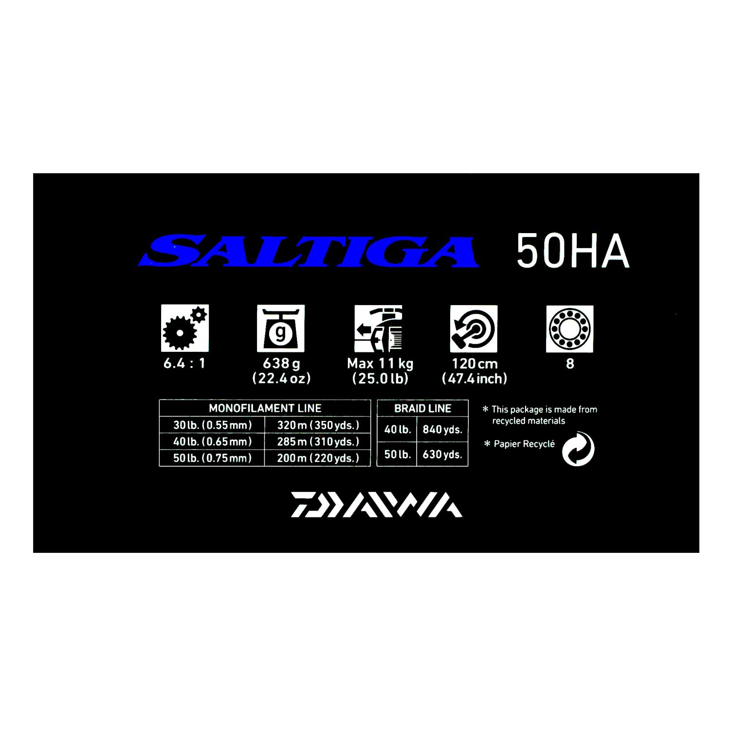 Daiwa Saltiga 50HA Star Drag Multiplier Reel - Showspace