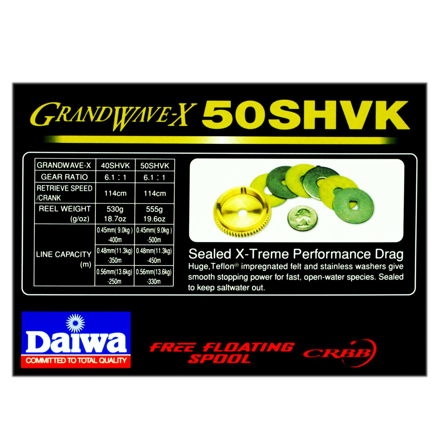 Daiwa Grandwave X50SHVK Multiplier Reel - Showspace