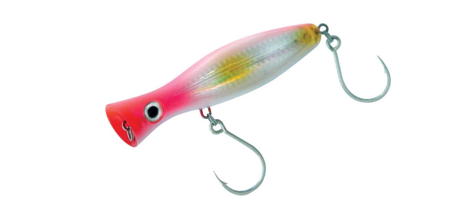 Rattler Fishing Popper Lure 16cm 88g Colour Pink & White - Showspace