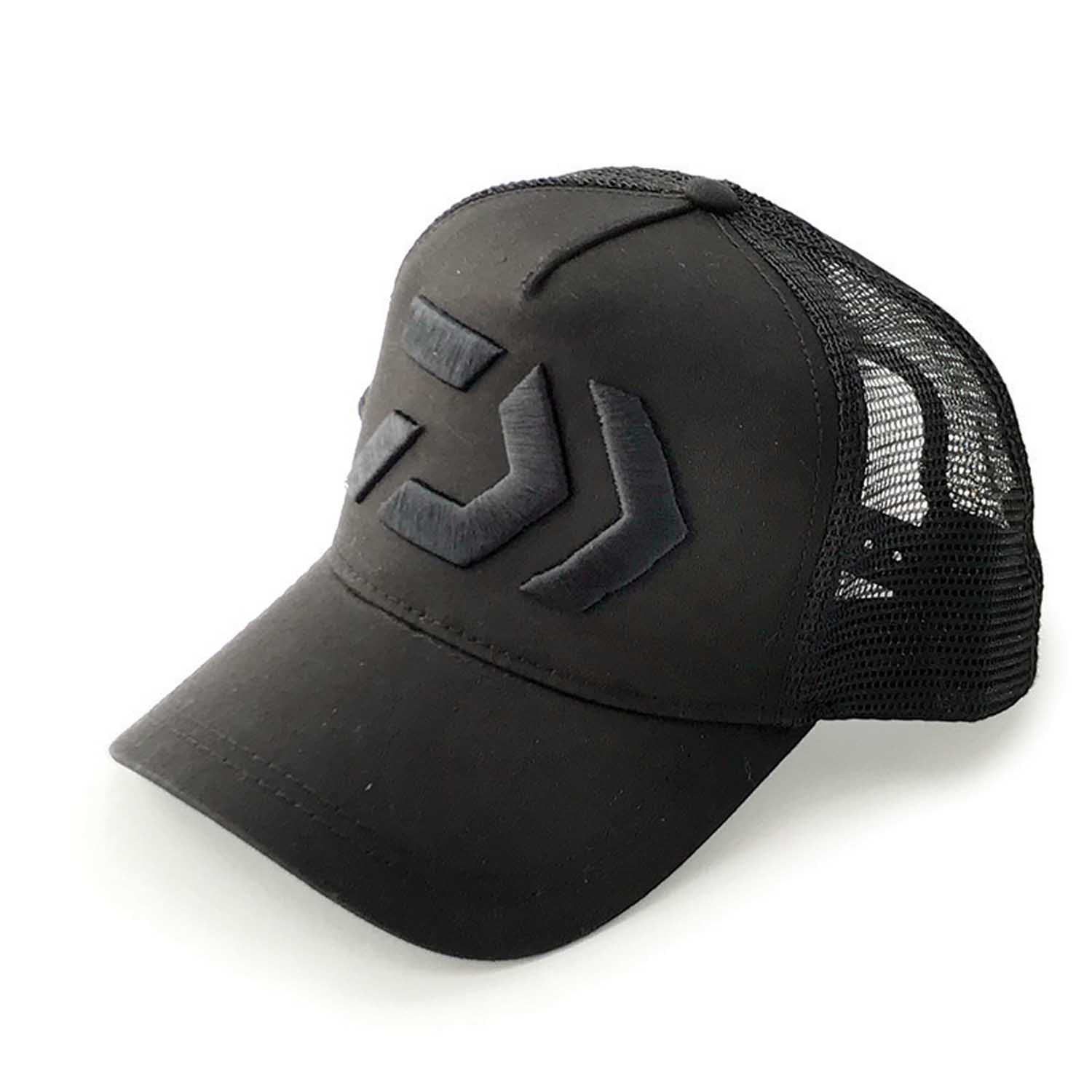 Daiwa Trucker Curve Peak Cap, Black, 3D Logo - Showspace