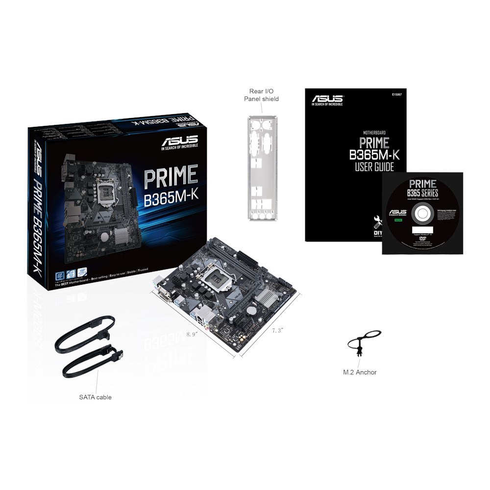 Asus Prime B365mK Intel Lga1151 Matx Motherboard With Led Lighting