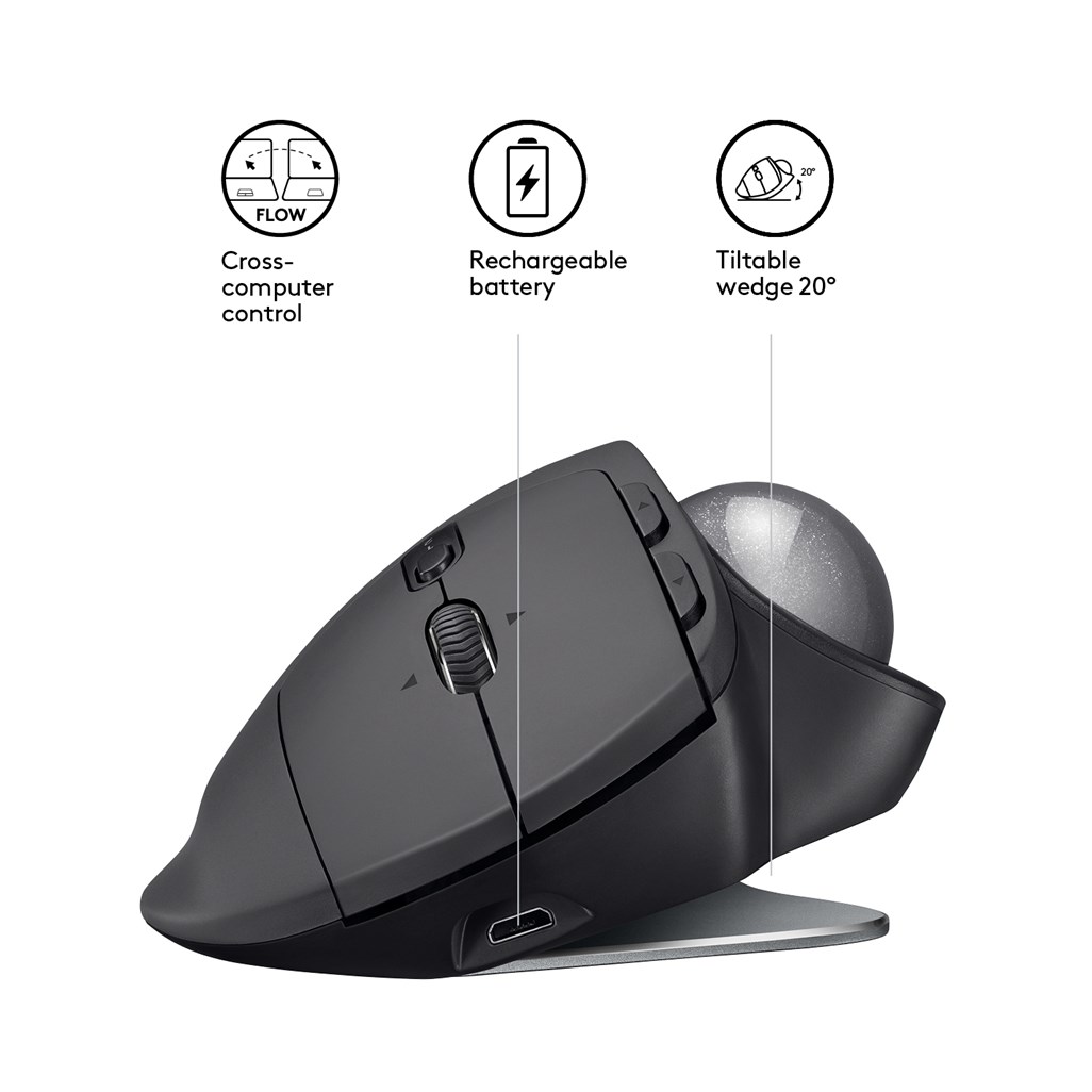 Logitech Wireless Mouse Mx Ergo Trackball A New Standard Of Comfort And