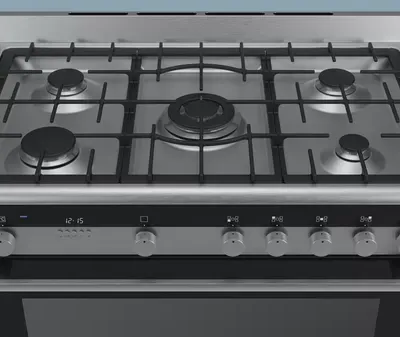 Siemens  90 Cm Freestanding Gas / Electric Cooker, 5 Burner, Double Fan - Iq500 - Image 4