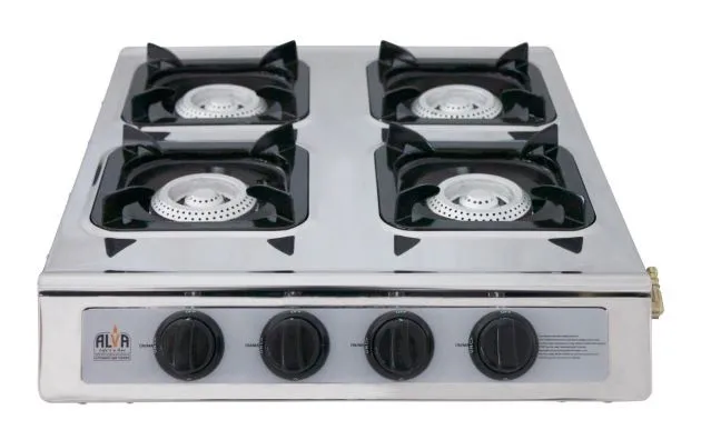Alva 4 Burner Gas Stainless Steel Stove