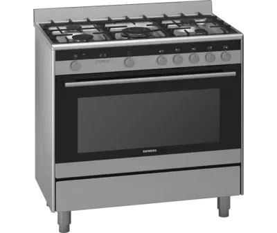 Siemens  90 Cm Freestanding Gas / Electric Cooker, 5 Burner, Double Fan – Iq500