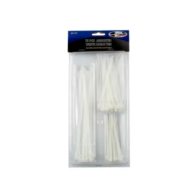 Assorted Set Of White Cable Ties - 75Pcs - Image 1
