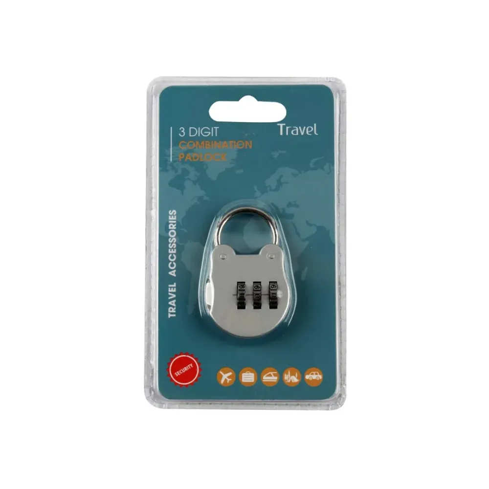 3 Digit Combo Padlock – Silver