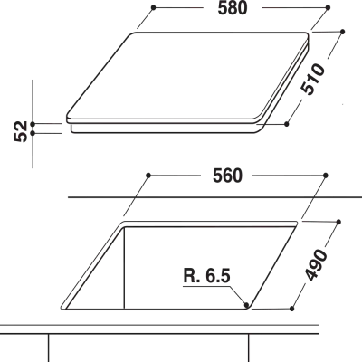 Whirlpool induction glass-ceramic hob ACM 802/NE - Image 2