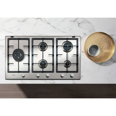 Whirlpool gas hob: 5 gas burners - Inox - Image 2