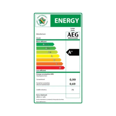 Aeg Built-In Oven - Bek435220M - Image 2