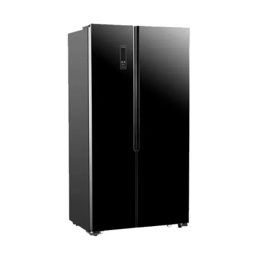 Aeg 563Lt Black Glass Side By Side Fridge - Rxb56311Ng