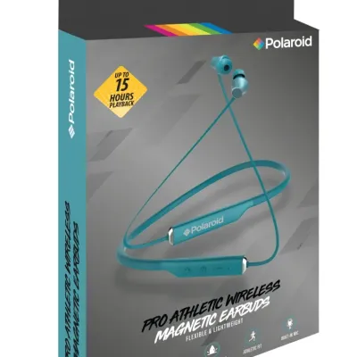 Polaroid Athletic Wireless Magnetic Earbuds - Teal - Image 2