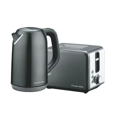 Russell Hobbs Dark Kettle & 2 Slice Toaster Pack