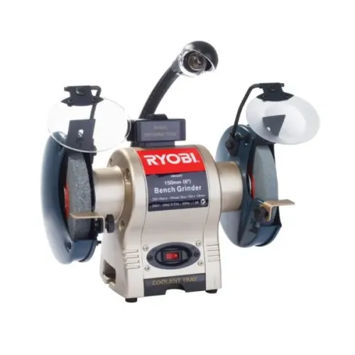 Ryobi Bench Grinder 150MM 250W With Light & Wheel Dresser HBG-620