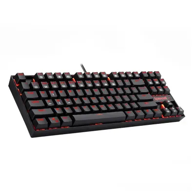 Redragon KUMARA Mechanical 87 Key|Red Backlit Gaming Keyboard - Black - Image 2