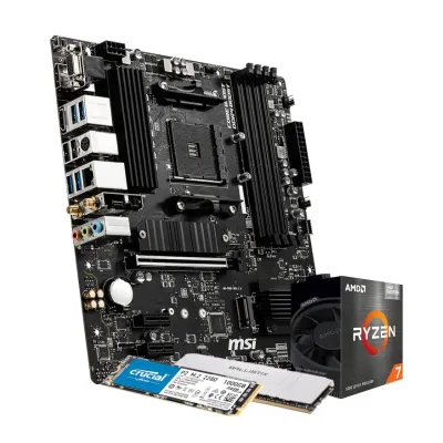 AMD Ryzen 7 5700G Sergeant Upgrade Kit (MSI B550M-PRO VDH WIFI| Crucial Ballistix 16GB RAM| Crucial SSD NVME 1TB) - Image 1