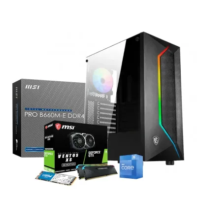 PCBuilder Intel i5 12400 DOWNFORCE Windows 11 MSI+FSP Gaming PC - Image 2
