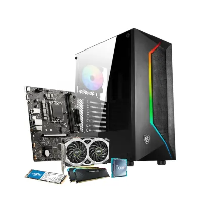PCBuilder Intel i5 12400 DOWNFORCE Windows 11 MSI+FSP Gaming PC - Image 5