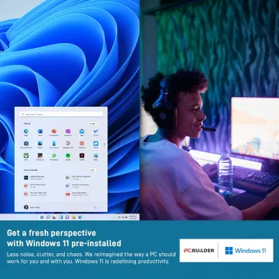 PCBuilder Intel i5 12400 DOWNFORCE Windows 11 MSI+FSP Gaming PC - Image 7