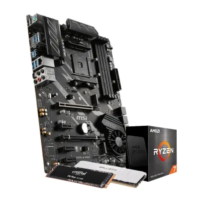 AMD Ryzen 7 5800X Lieutenant Upgrade Kit (MSI X570-A PRO| Crucial Ballistix 16GB RAM| Crucial Gen4 SSD NVME 1TB) - Image 1