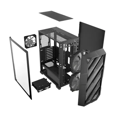 Antec NX700 ATX | Micro-ATX | ITX ARGB Mid-Tower Gaming Chassis - Black - Image 6