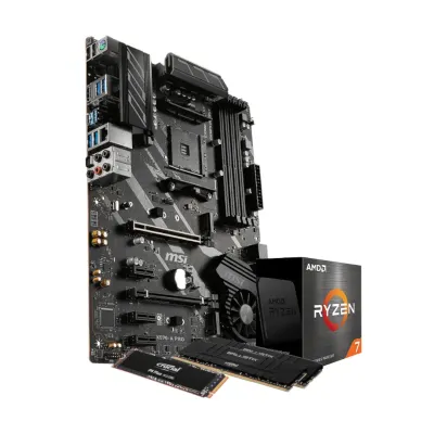 AMD Ryzen 7 5800X FLASH Upgrade Kit (MSI X570 | Crucial Ballistix 16GB Ram | Crucial P5 Plus 1TB Gen4 NVMe SSD) - Image 1