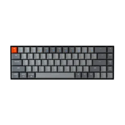 KeyChron K6 68 Key Hot-Swappable Mechanical Keyboard White LED Blue Switches - Image 2