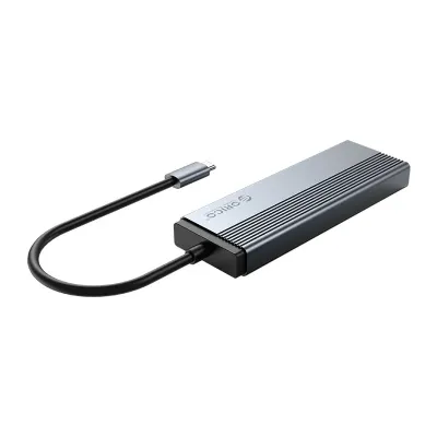 ORICO 5 Port Type-C 3 x USB3.0|1 x RJ45|1 x PD|Docking Station - Grey - Image 3