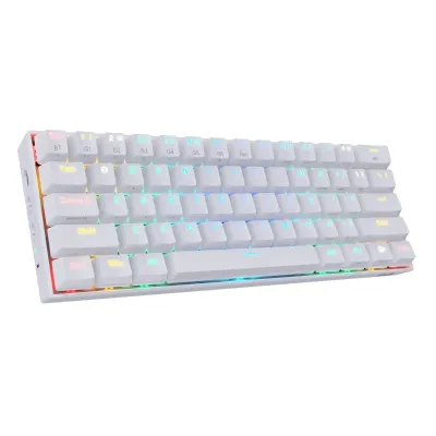 REDRAGON DRACONIC Mechanical 61 Key|Bluetooth 5.0|RGB 9 Colour Modes|Rechargable Battery|Type-C Charging Cable Gaming Keyboard - White - Image 6