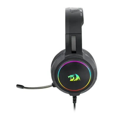 REDRAGON Over-Ear MENTO Aux RGB Gaming Headset - Black - Image 4