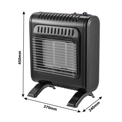 ALVA - 3-PANEL INFRARED RADIANT INDOOR GAS MINI HEATER – 45x37x24cm - Image 4