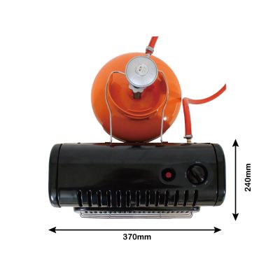 ALVA - 3-PANEL INFRARED RADIANT INDOOR GAS MINI HEATER – 45x37x24cm - Image 2
