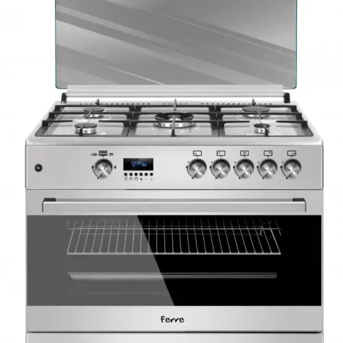 Ferre F9S50G2.FDIDTLC.I 900MM Stainless Free Standing 4 + 1 Wok Burner Gas Oven