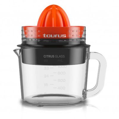 Taurus 924254 Citrus Juicer Glass Orange 1L 25W "Citrus Glass" - Image 1