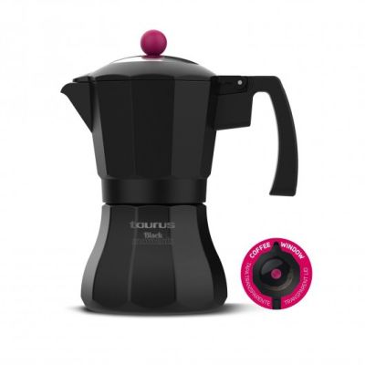 Taurus 984081 Coffee Maker Aluminium Black 6 Cup "Black Moments 6" - Image 1