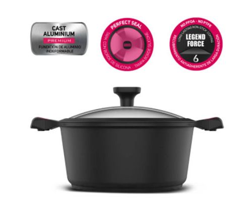 Taurus 980928 Pot Cast Aluminium Black 28cm "Great Moments - Cacerola 28cm"