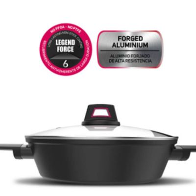 Taurus 980942 Pot Forged Black 28cm "Best Moments - Cacerola Baja 28cm" - Image 1